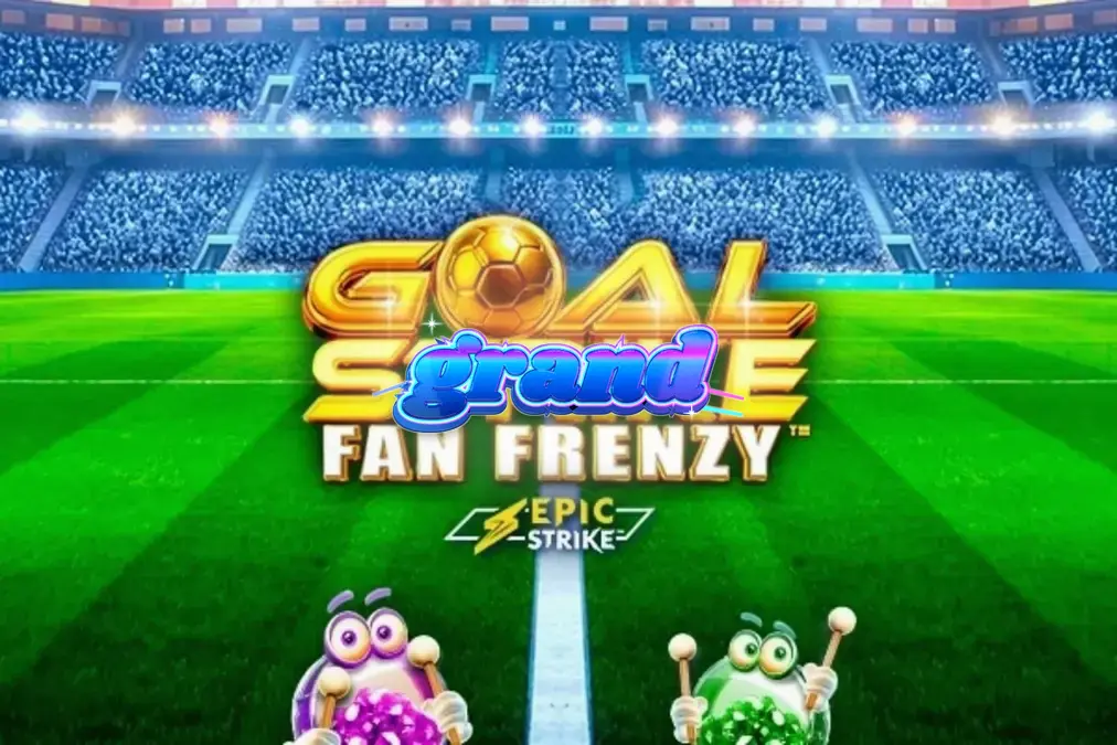 Goal Strike Fan Frenzy slot game interface with football stadium theme